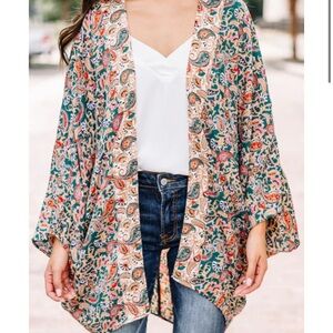 Entro Paisley Print Kimono